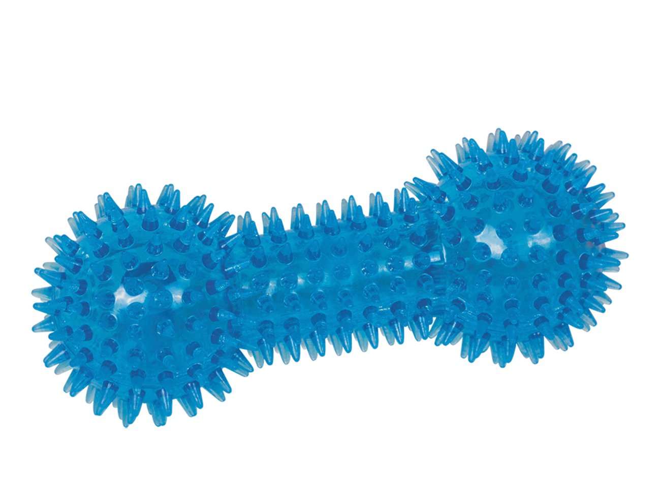 Nobby TPR Spiky Dumbbell, 15 cm, Blue