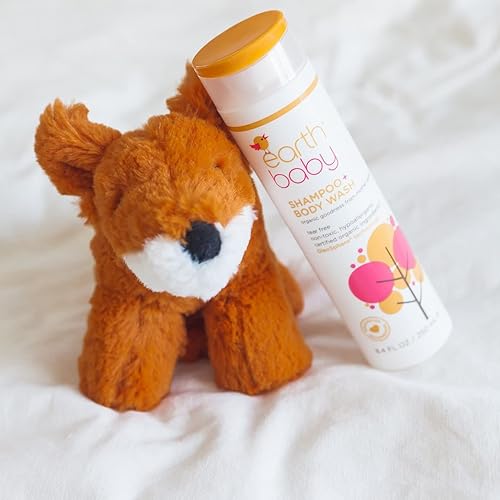 Miniatura 2 de Earth Baby Champú + gel de baño, hipoalergénico para pieles sensibles, jabón natural y orgánico, para bebés y niños pequeños, 8.4 onzas líquidas