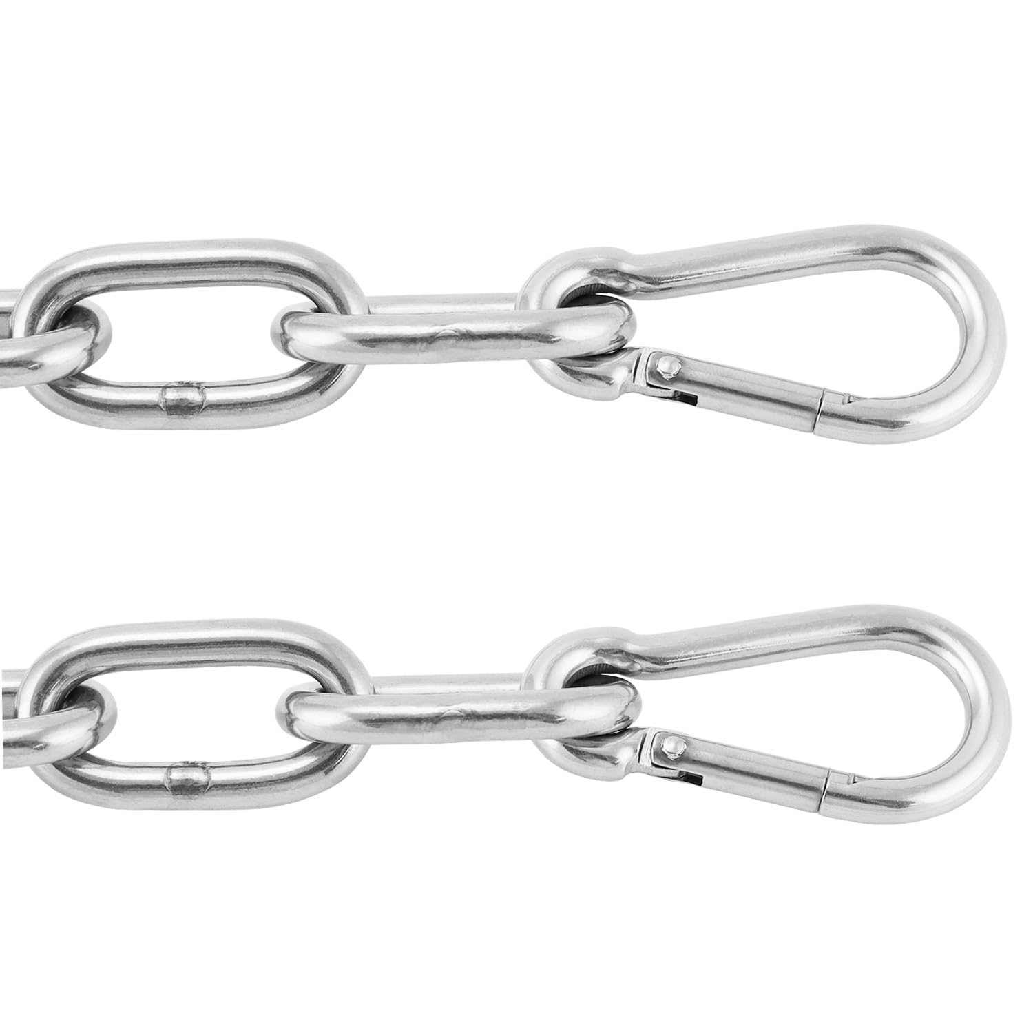 2 Pièces Chaîne D'Extension 6mm 65cm Avec Mousqueton M5 - Acier Inoxydable 304 Pour Chaises Suspendues, Sacs De Boxe, Yoga