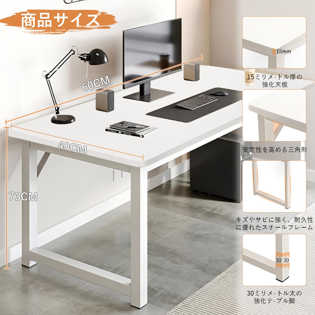 Alucks デスク パソコンデスク Amazon | Alucks 折りたたみデスク pcデスク パソコンデスク 机 組立