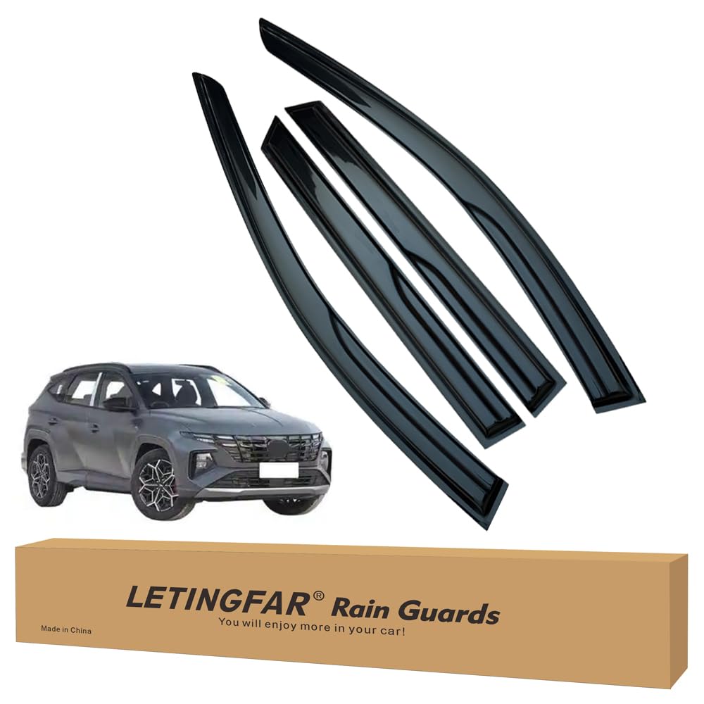 Window Visors Rain Guards for Hyundai Tucson 2022 2023 2024 Accessories, Wind Deflectors Vent Shades for Hyundai Tucson