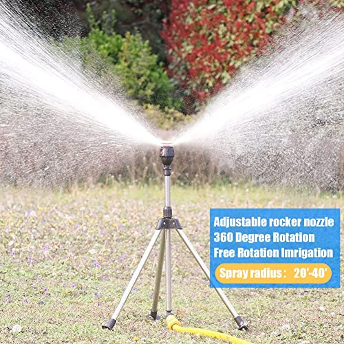 Rotating Tripod Sprinkler, 360 Degree Automatic Rotating Irrigation Watering Sprinklers, Watering Sprinklers For Lawn Yard Garden, Household Automatic Irrigation System #TOP3