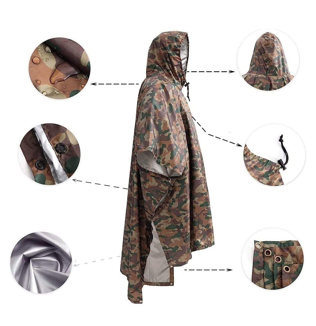 IRYZE Impermeabile Poncho Impermeabile Mimetico Impermeabile Impermeabile Da Esterno Impermeabile Da Uomo Poncho Da Moto Da Donna Poncho Impermeabile