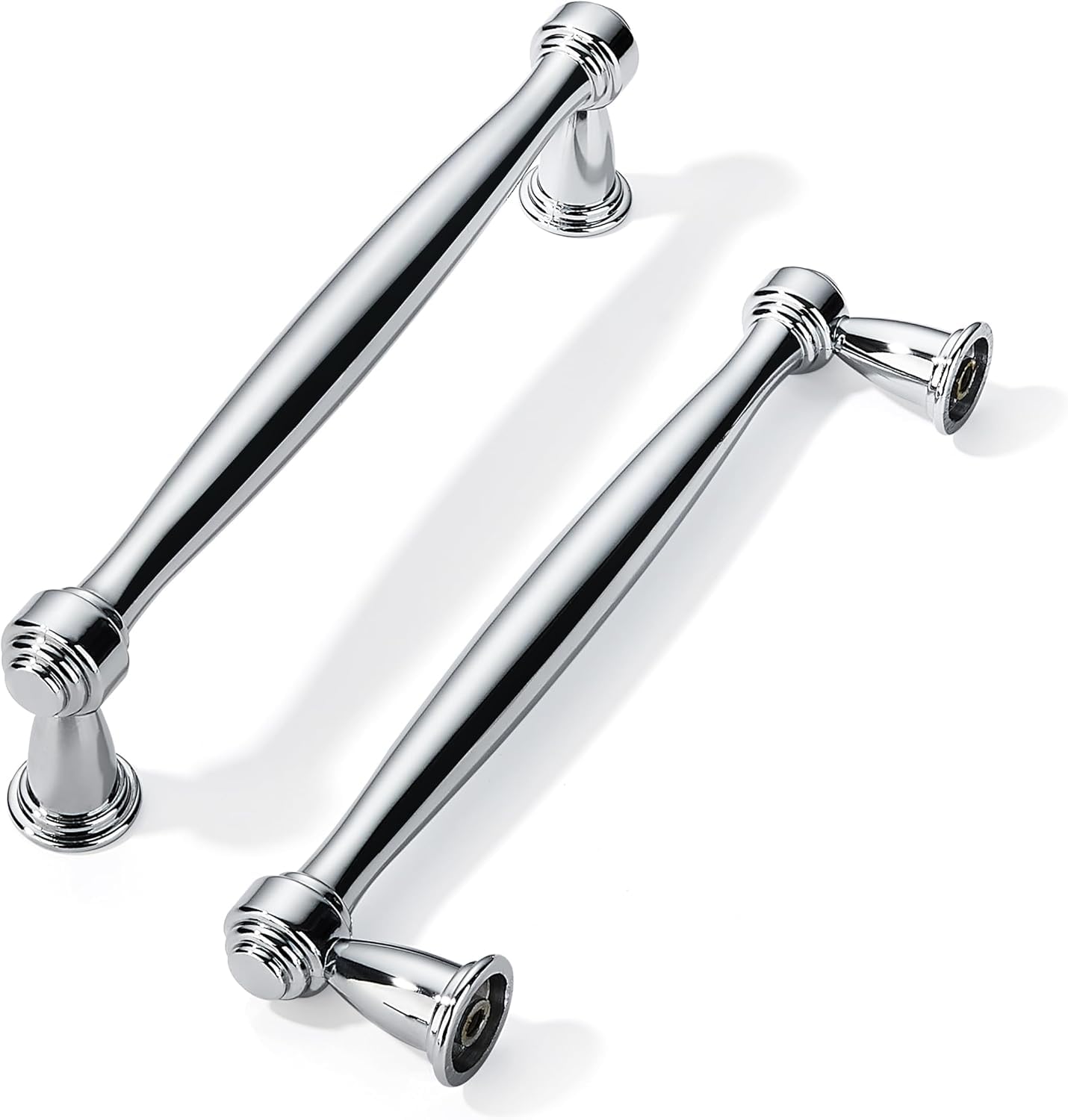 Khtumeware - 80212 Polished Chrome Cabinet Pulls CTC 4 in (102 mm) 10 Pack