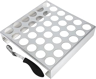 Yardwe 1 Conjunto De Grelha Para Churrasco Ao Ar Livre Para Churrasco Jalepenos Grelha Para Assar Ao Ar Livre Rack De Assar Suporte De Torrador De Pimenta Pimenta Grelha De Piquenique