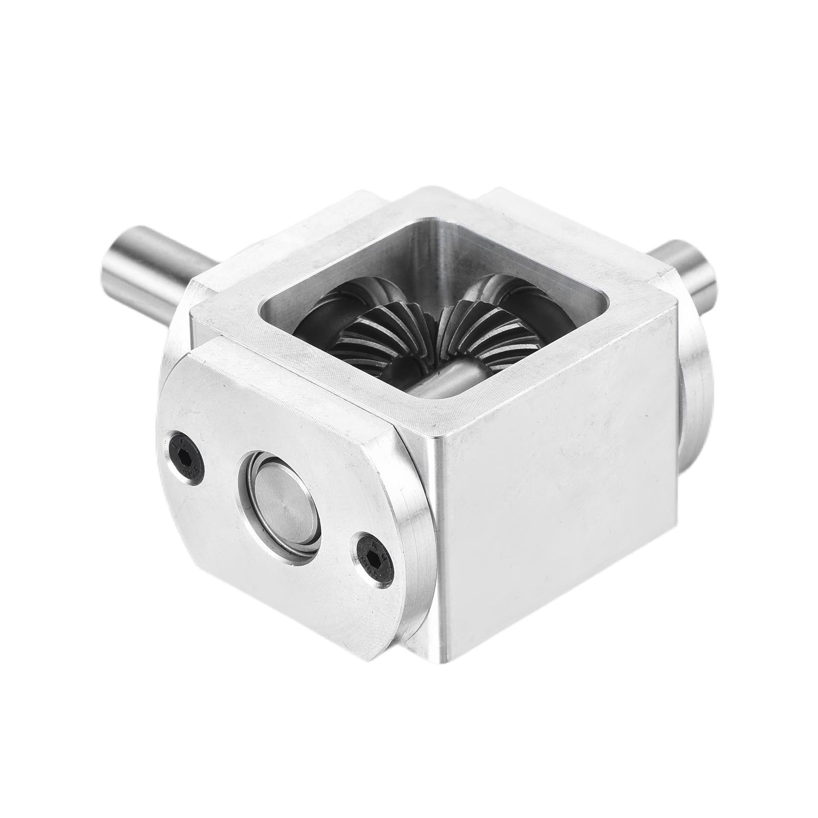 QUARKZMAN Caja De Engranajes De 90 Grados Ángulo Recto Caja De Engranajes Cónicos 1:1 Eje De Salida Único 1 Módulo 20 Dientes Engranaje Cónico Marco Eje De 10mm, 68x71.5x30mm(LxAxH)
