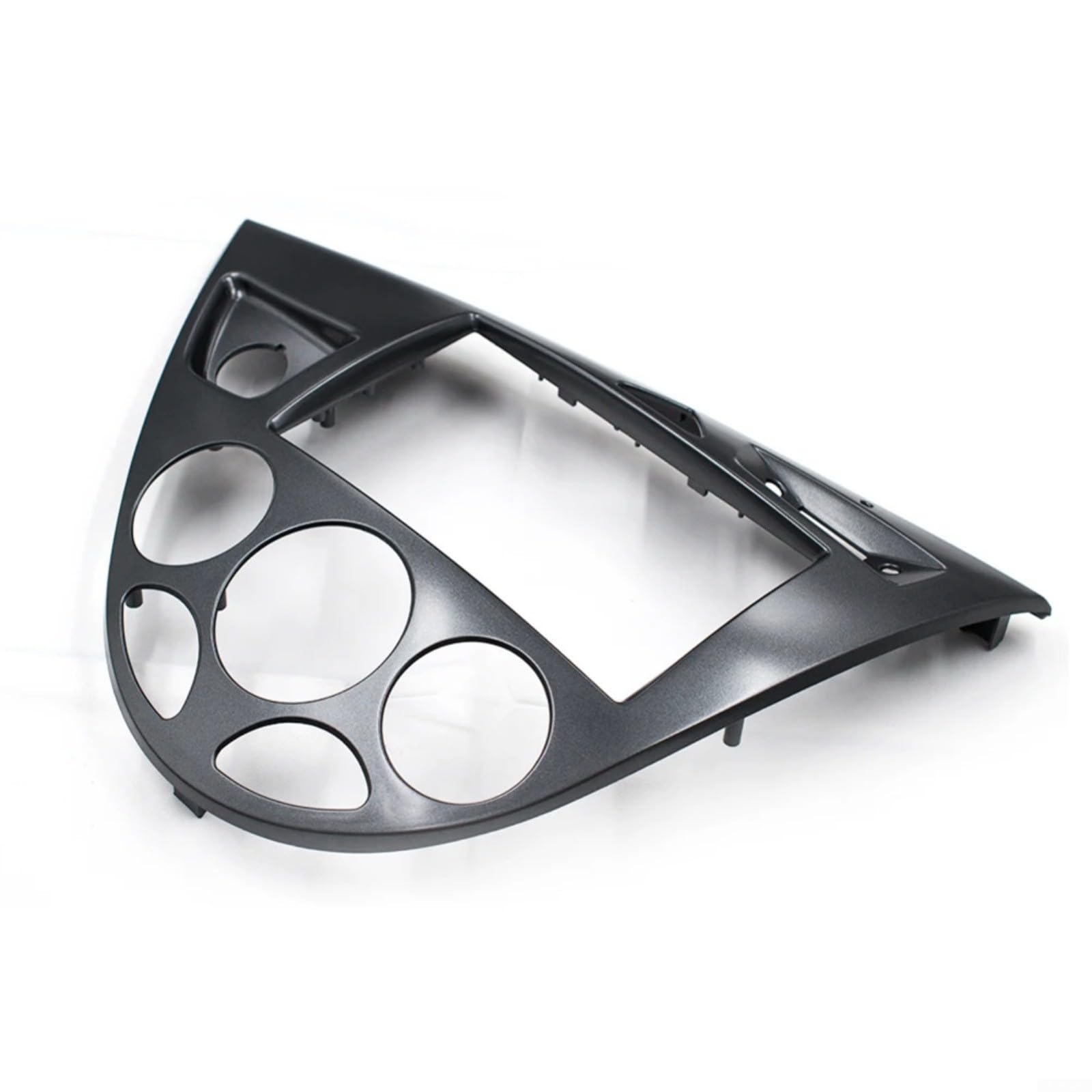 Mascherina per autoradio 2 DIN, per Ford Focus Mk1 e Fiesta (1998-2006), LHD, plastica ABS, nero opaco o grigio argento, adatto per radio Dual DIN da 7 pollici (Silver Gey)