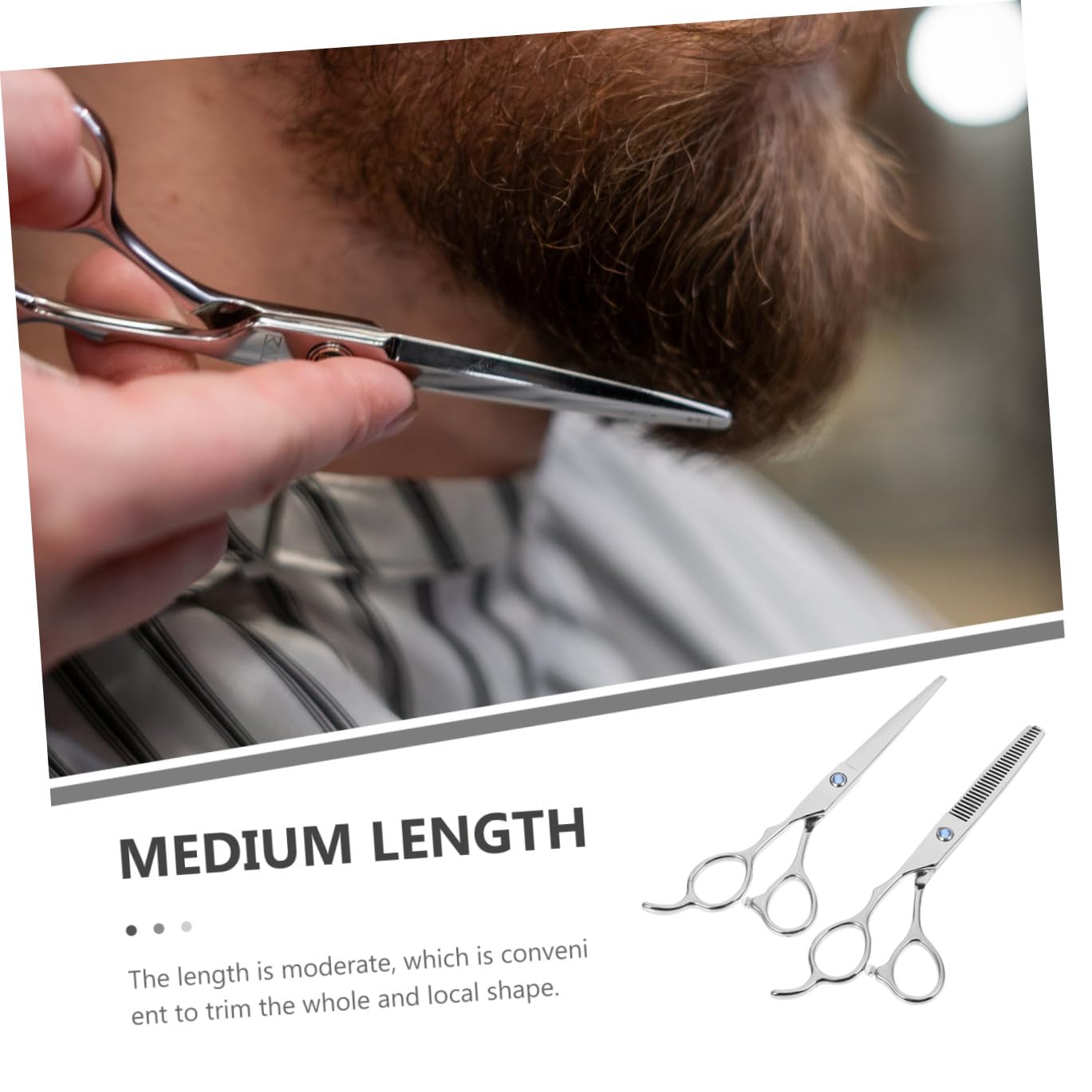 Ciseaux de Coiffure pour Gaucher 2 Pièces en Acier Inoxydable Argenté Poignée Ergonomique, Coupe Précise sans Abîmer Cheveux, Usage Professionnel et Amateur