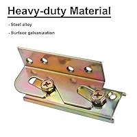Vista 3 de Soportes de riel de cama, herrajes para marco de cama de madera, accesorios de riel de cama resistentes sin embutir - Juego de 4