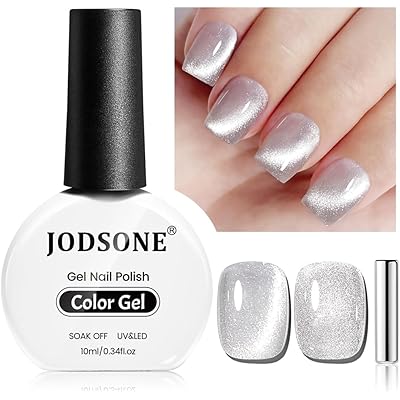 JODSONE マグネットネイル 10ml マグネットジェルネイル シルバー キャッツアイ ネイルアート マグネットスティック ジェルネイル キラキラジェル U …