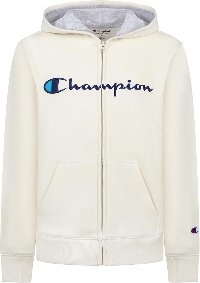Champion Boys Fleece Hooded Zip Up Sweatshirt Hoody Kids Clothes