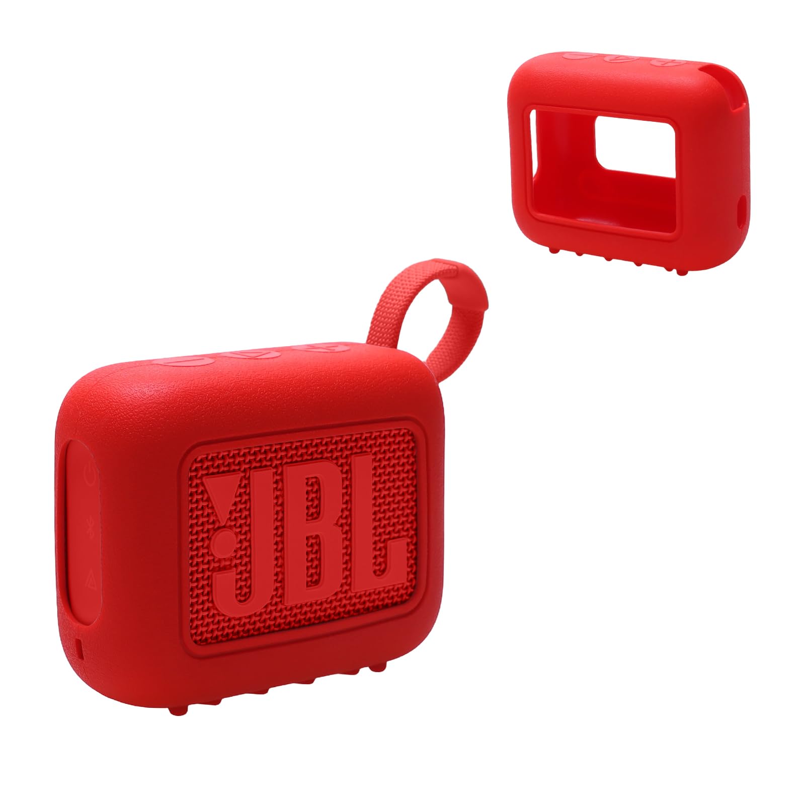Silicone Cover Case for JBL Go 4 Ultra-Portable Waterproof Speaker Red