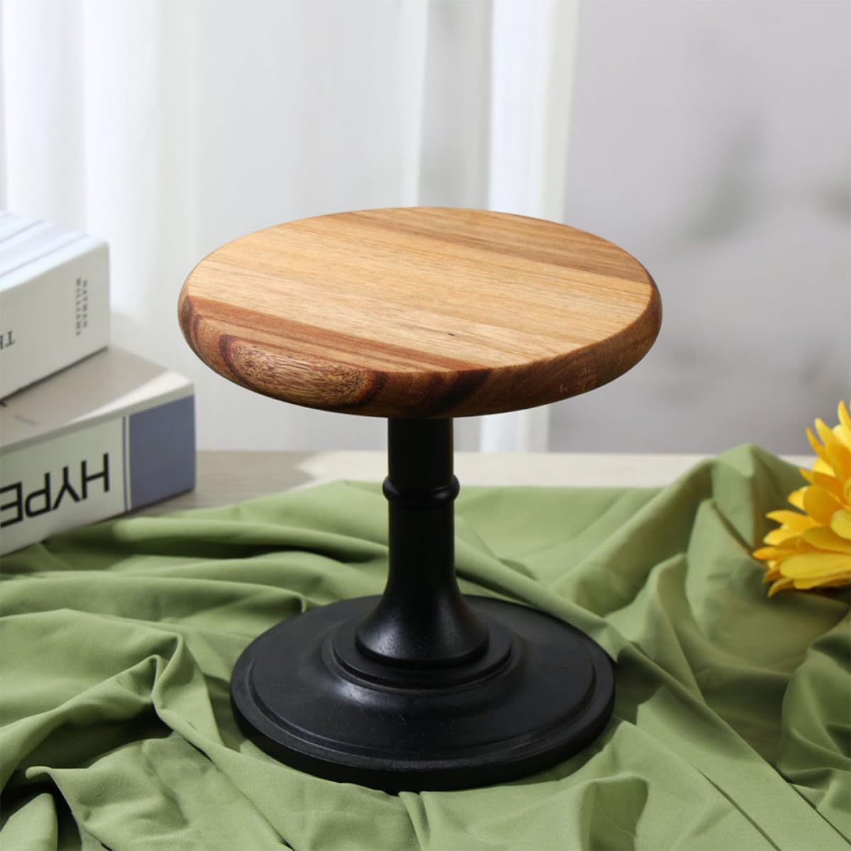 Soporte para Cupcakes de Madera Patas, Plato Redondo de Pie