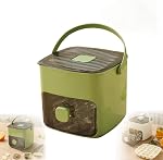 2025 Machine à glaçon portable, Machine de comptoir compacte avec tiroir de rangement, production rapide de glace, opération à un seul coup, maison, bureau, camping, utilisation en plein air (vert)