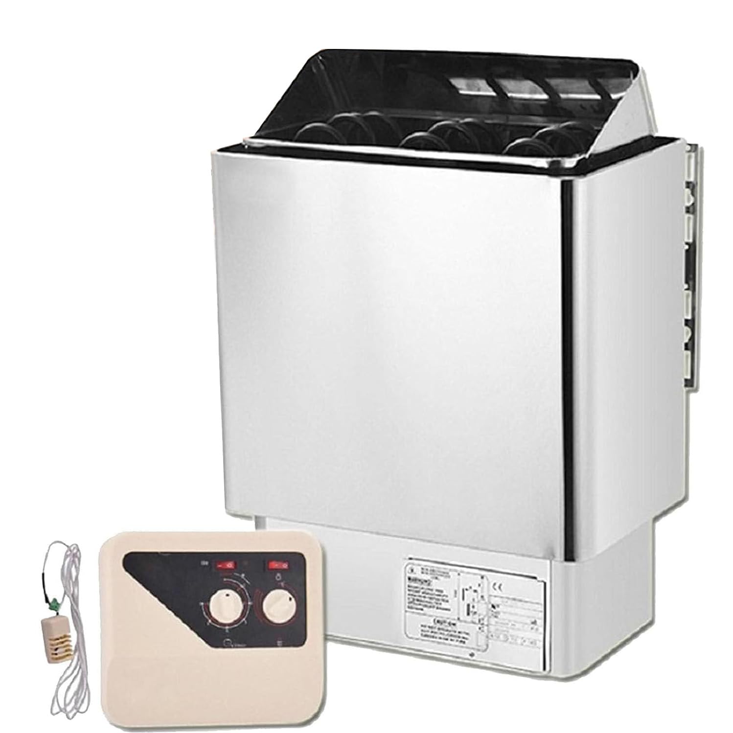Poêle De Sauna électrique De 3 à 9 KW avec Contrôleur, Adapté Aux Saunas De 70 à 459 Pi³ (2 à 13 M³) pour La Maison, Les Salles De Bain à Vapeur, Les Spas Et Les Hôtels (Saunas Secs). 6KW