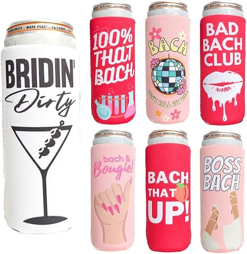 Miniatura 16 de Coozies Temáticas de los Años 70 - Regalo Genial para Cualquier Disco - Material de Neopreno Premium - Paquete de 6 (Lata Estándar de 70's,SELTZER