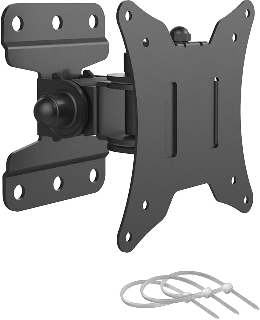 BONTEC TV Wall Mount Bracket for Most 13-30 inch LCD LED Screens, Swivel and Tilt Monitor Wall Mount up to 25kg, Full Motion Monitor Wall Bracket with VESA 75/100mm