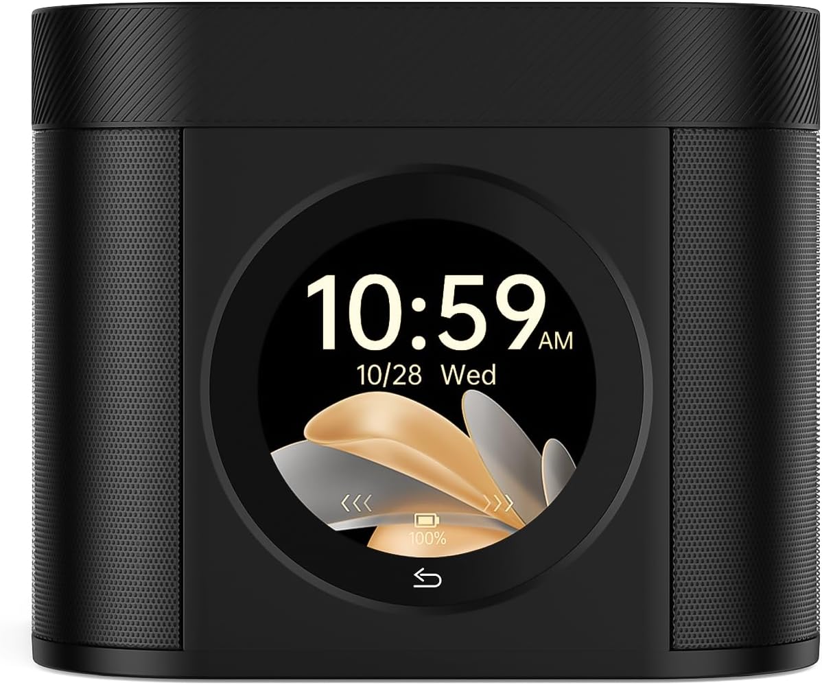 Kipcush Sleep Sound Machine – Dual Speakers, Tibetan Singing Bowls, 19 Soothing Tones, 20 White Noises, Visual & Auditory Breathing Guides | Deep Sleep, Anxiety Relief, Meditation, Rechargeable