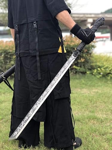 Miniatura 2 de Loong Saber (hoja de acero de alto carbono forjada, accesorios de aleación) cortar el árbol, espada china