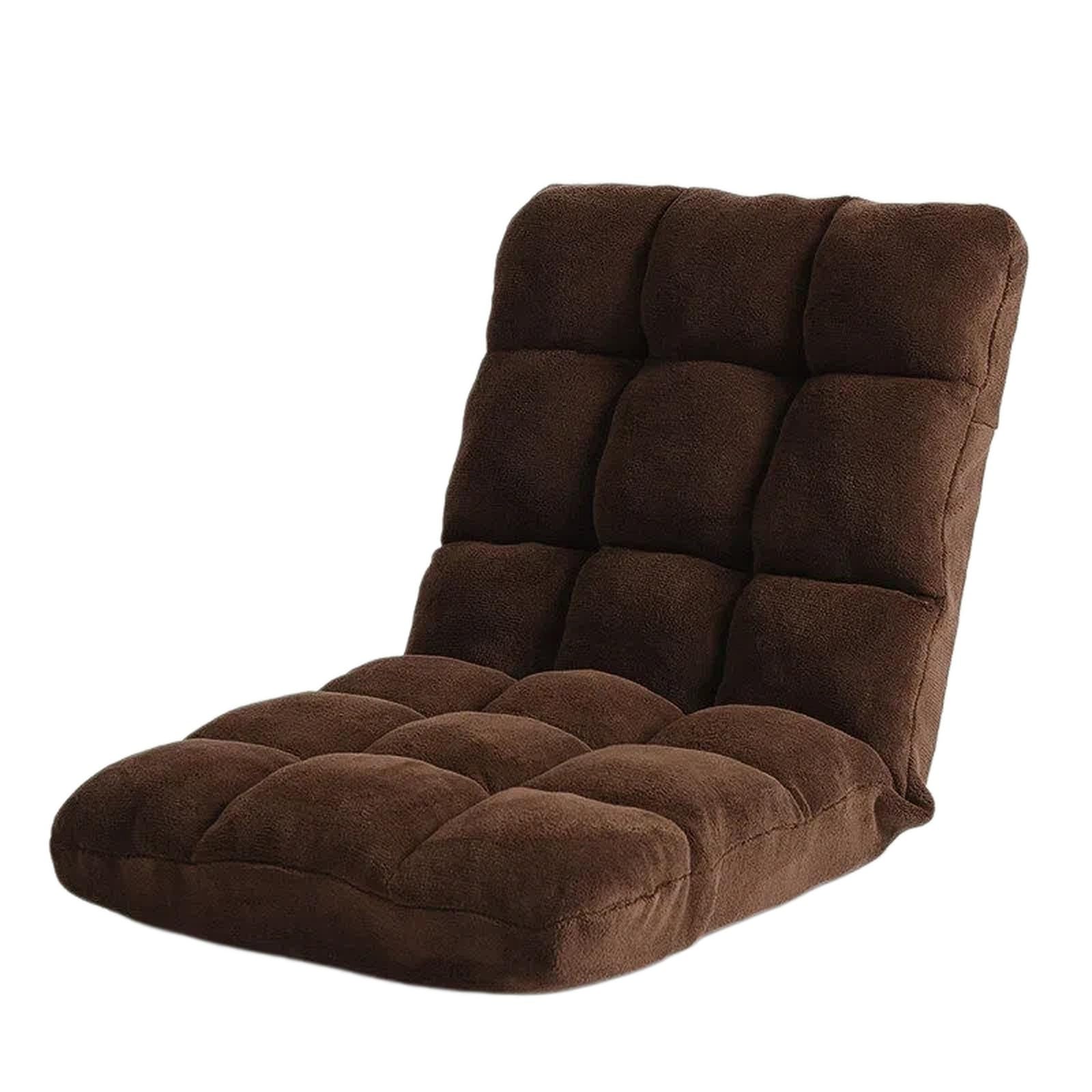 WQQYU6HKF sofa chair Floor Seat Single Lazy Sofa for Bay Window Backrest Chair Reclining Lounge living room chair(Bruin)