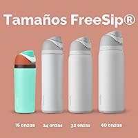 Vista 5 de Owala - Botella de agua FreeSip de acero inoxidable para niños, con aislamiento, sin bisfenol A, incluye sorbete, para deportes, viajes y la Mint