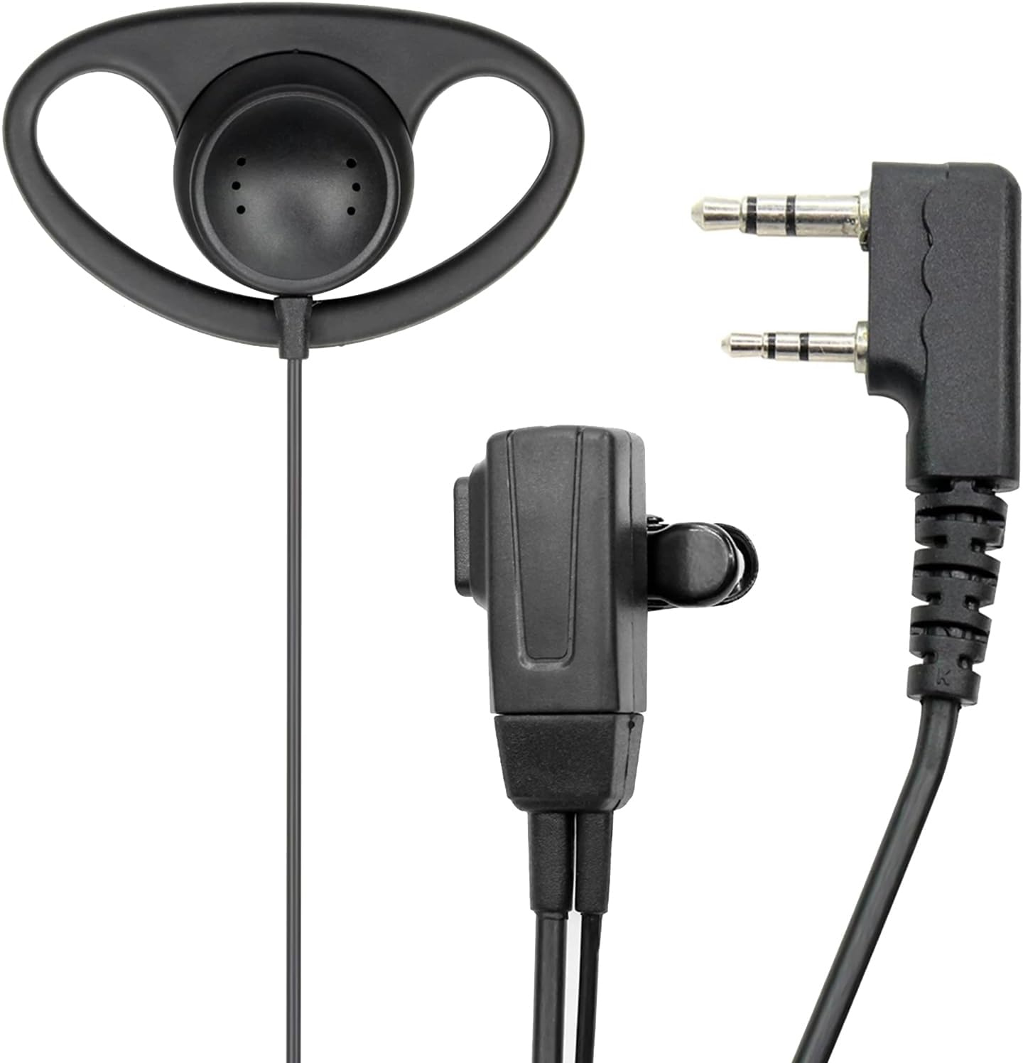 SaiyanaD Shape Soft Ear Hook Earpiece Headset With 360°Rotation Clip PTT Button Clear-sound For NLT-2288 LT-3288 LT-6288 Ear Hook Earpiece