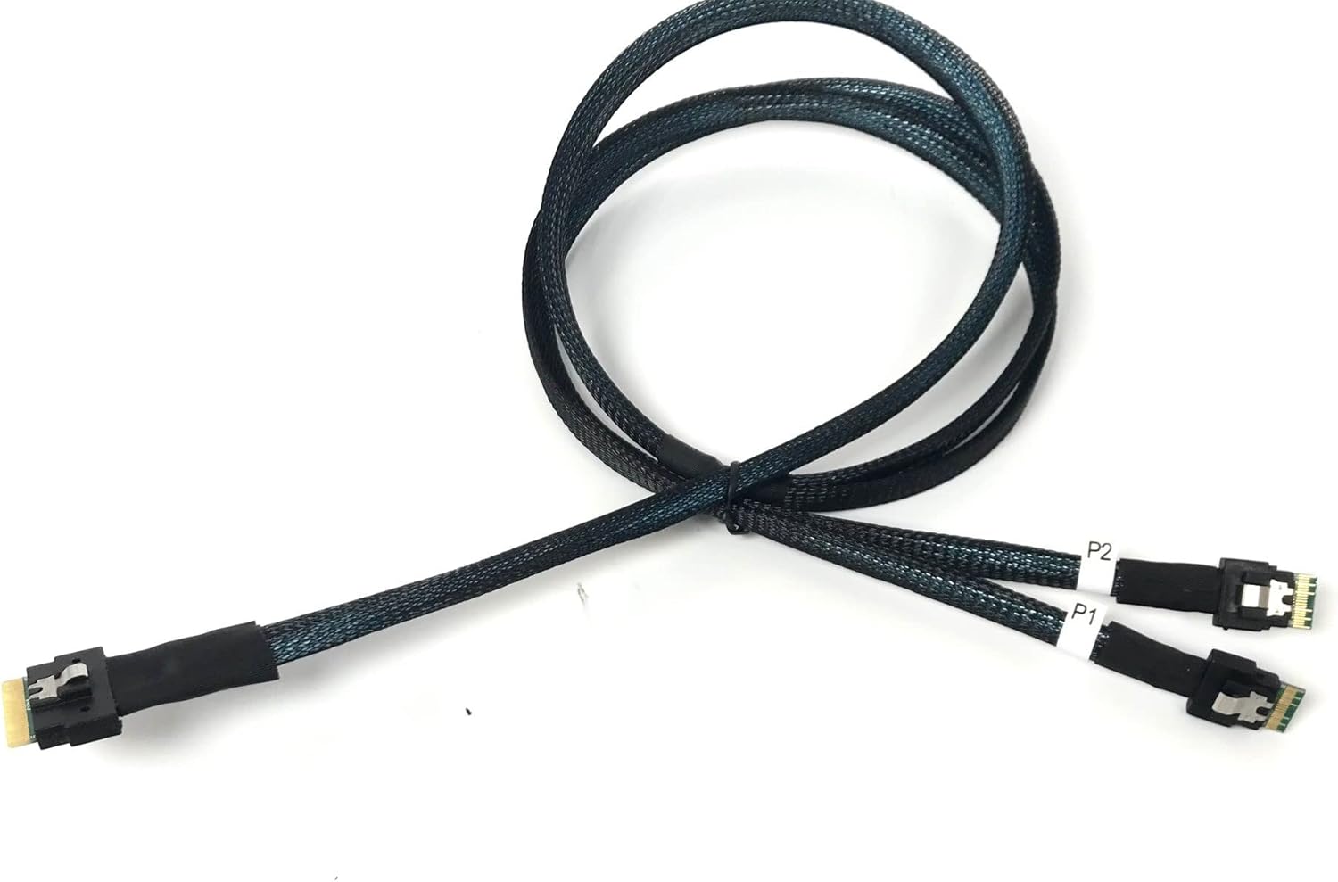 Micro SATA Cables|SlimSAS 8i SFF-8654 to 2 X SlimSAS 4i Cable Tri-Mode - 1 Meter