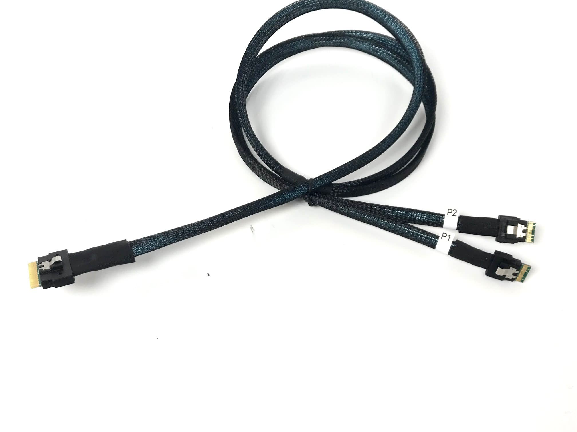 Amazon.com: Micro SATA Cables|SlimSAS 8i SFF-8654 to 2 X SlimSAS