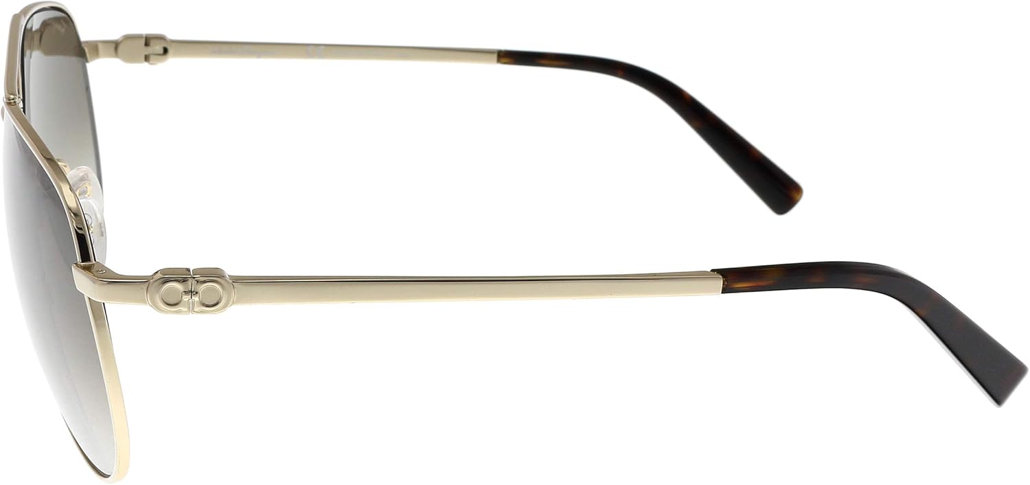 Salvatore Ferragamo Aviator Sunglasses SF157S 717 Gold Havana 60mm 157
