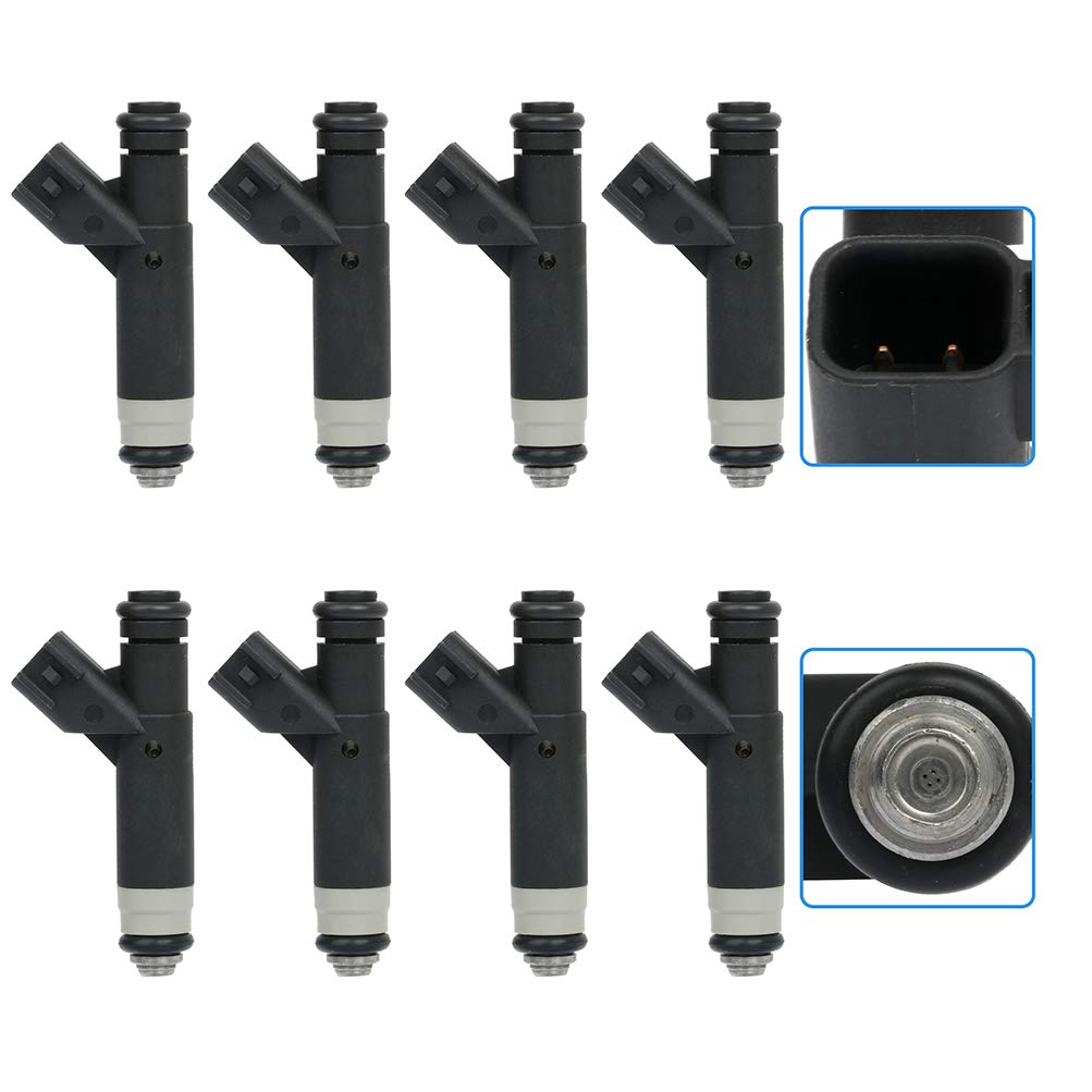 Fuel Injectors ECCPP 8 pcs 4 Holes Fuel Injector Kit 4L3E-9F593-B4C fit for 2004-2009 for Ford for E