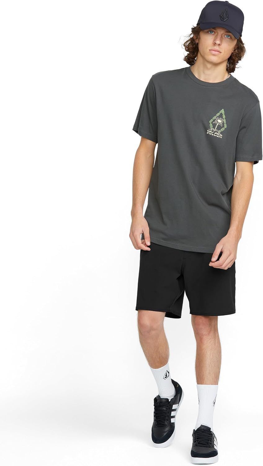 Volcom Men's Nomoly 18" Elastic Waist Hybrid Shorts – Quick Dry Stretch Fabric