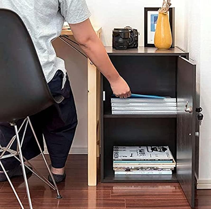 Amazon | 書庫 鍵付き収納 収納ラック 40x40x60cm ロッカー 収納棚 扉