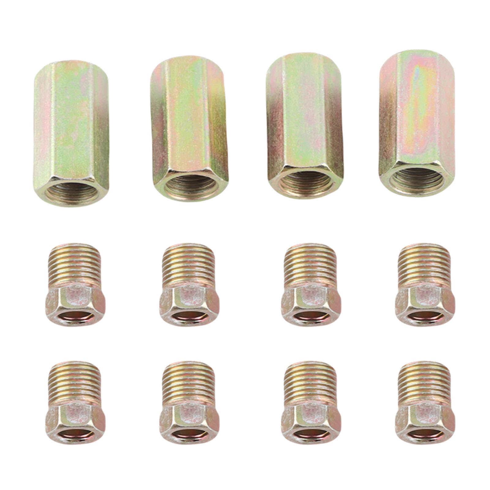 1 4 Rempijp Messing Raccord 7 16in 12 Stuks 7 16In-24 Draad Remleidingfittingen Assortiment Messing Auto-accessoires Voor 1 4Inch Rembuis Remleidingfittingen