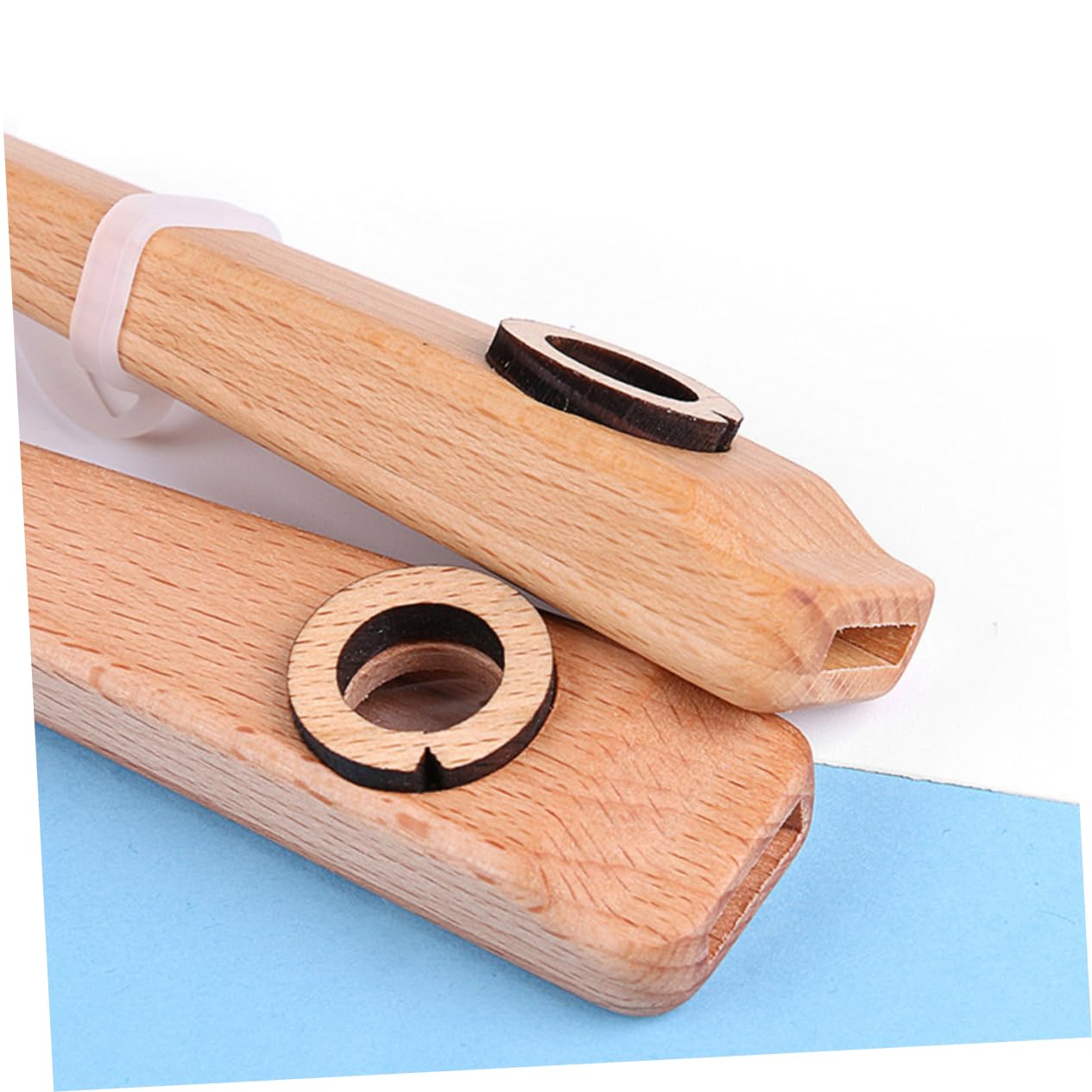 HANABASS Kit de Kazoo de Madera para Principiantes Instrumento Musical Portátil para Acompañamiento de Guitarra Ukelele y Violín Accesorio Duradero y Ligero para Rendimiento Musical