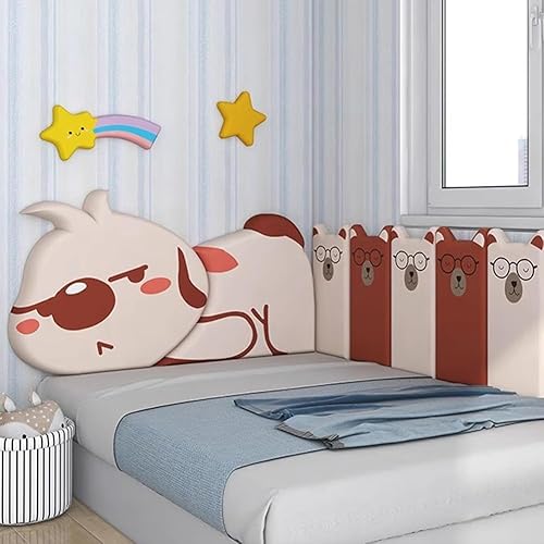 Miniatura 2 de VesFy 3D Wall Panels Cartoon 3D Wall Panel Headboard, Soft Anti-Collision Wall Sticker Wallpaper for Children, Self Adhesive Wall Padding, for