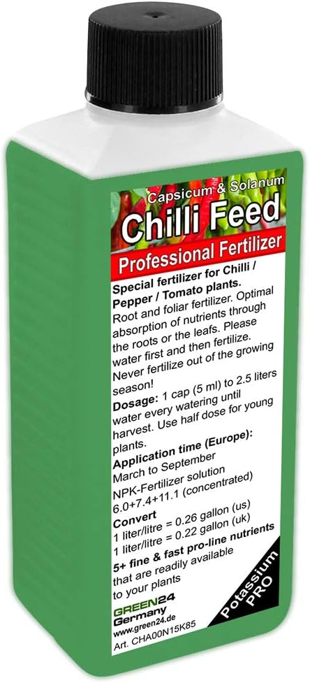 GREEN24 Chilli Pepper (Capsicum) Tomato (Solanum) Liquid Fertilizer HighTech NPK, Root, Soil, Foliar, Fertiliser - Plant Food