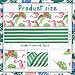 Estivaux 2 Rolls Summer Tropical Ribbons for Crafting - Hawaiian Luau Party Wired Edge Green Burlap With Flamingo Leaves - Bows for Gift Wrapping, Beach Pool Decorations