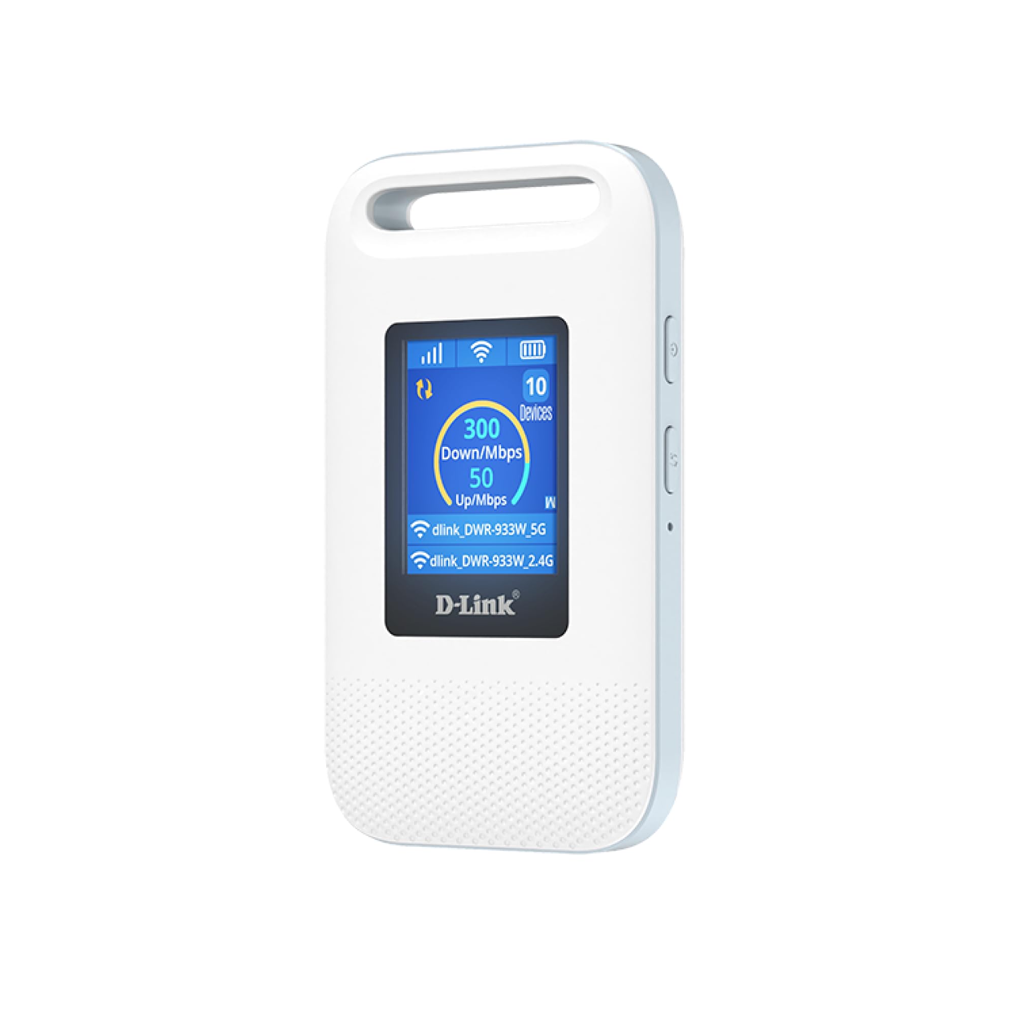 D-Link DWR-933W 4G LTE+ AX600 Wi-Fi 6 Mobiler Hotspot, Tragbarer SIM-Router mit LCD-Display, Dualband WLAN, Verbindung für bis zu 64 Geräte, 3000-mAh-Akku, USB-C