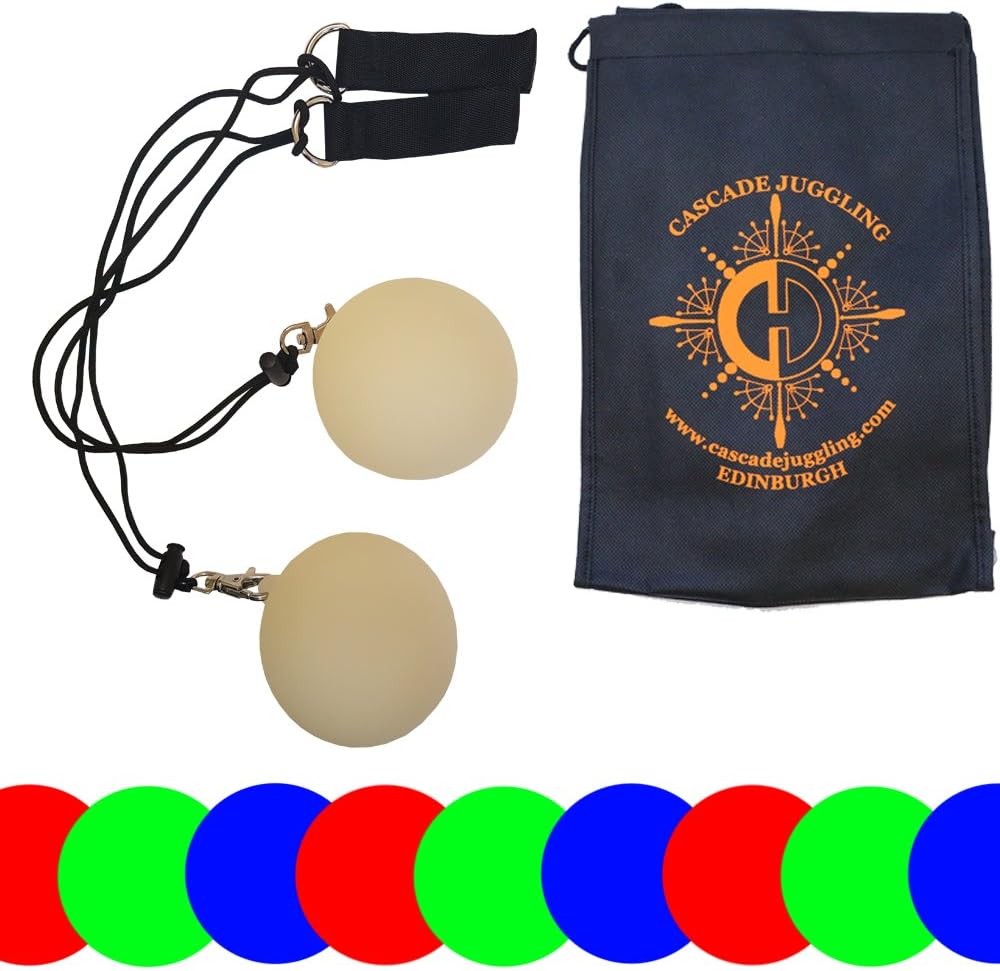 Cascade JugglingLED Strobe Glow Poi - RBG Quick Change Glow Poi Bag