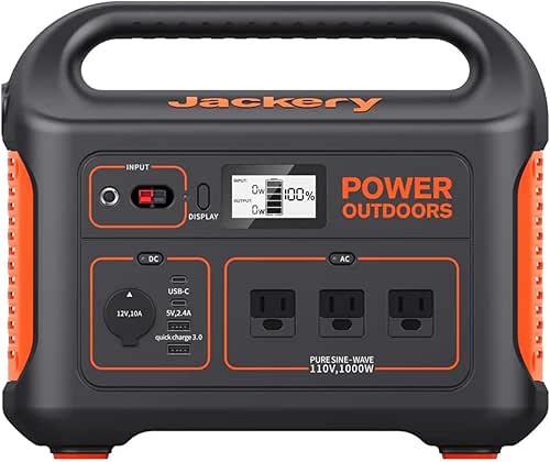 Jackery Explorer 880 Portable Power Station, 880Wh Capacity with 3x1000W