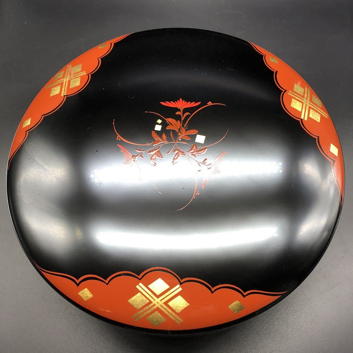 伝統工芸品秀衡塗丸三漆器茶ひつ