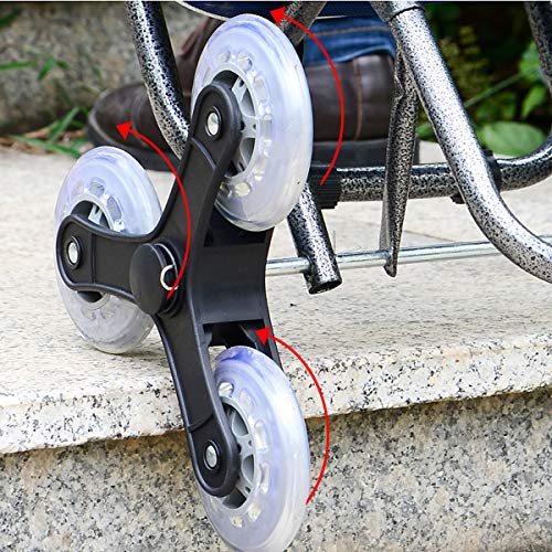 Faltbare Einkaufstrolley Tasche, faltbarer Trolley Cart, 3 Räder, Treppen-Kletterwagen, faltbar, großes Fassungsvermögen… – Bild 5