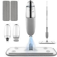 Niloni 3 In1 Stainless Steel Microfiber Floor Cleaning Spray Mop with Removable Washable Cleaning Pad and Integrated Water Spray, 360 Degree Rotatable Easy Floor Cleaning mop (1 Extra Pad)