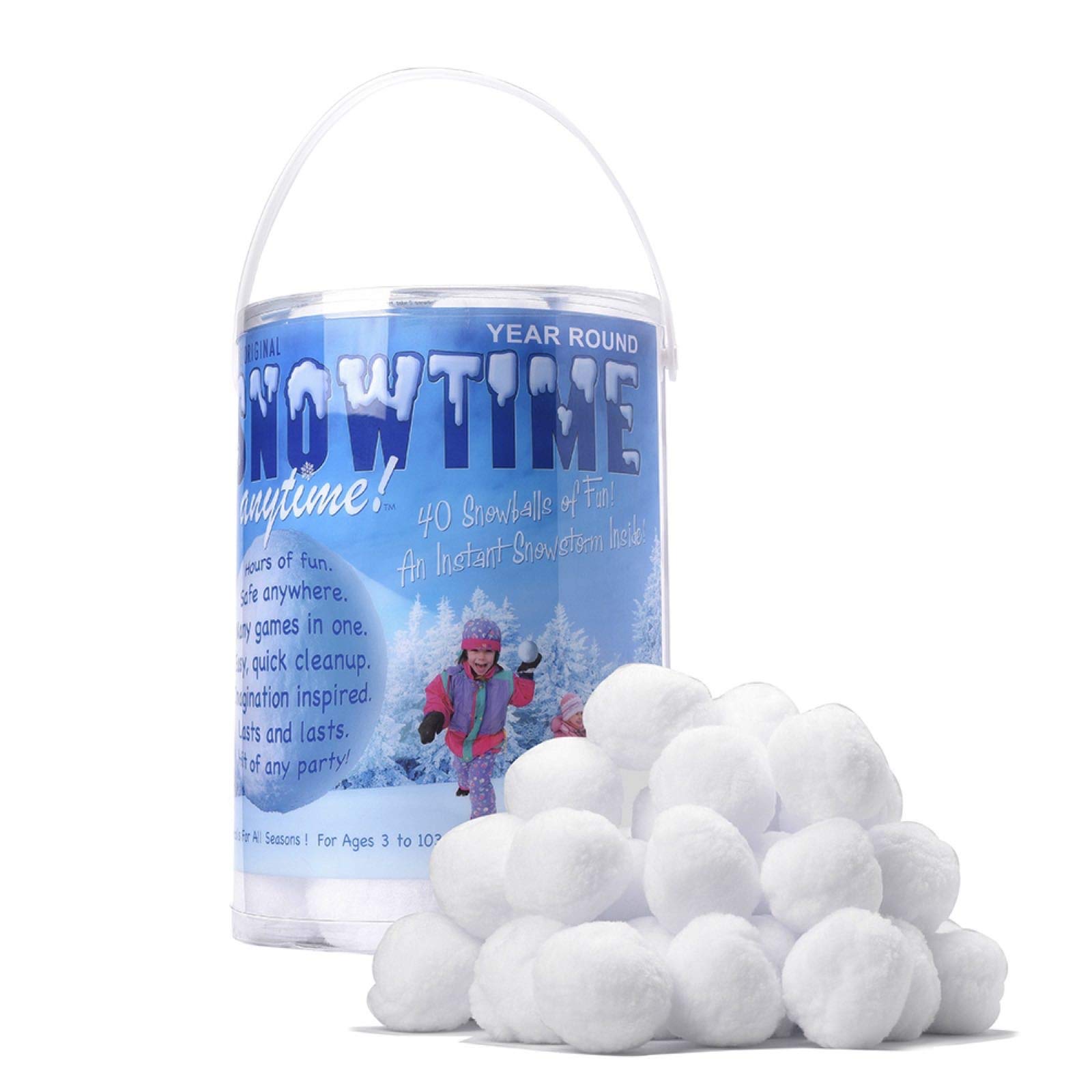 SNOWTIME ANYTIME Indoor Snowball Fight (40 Pack)