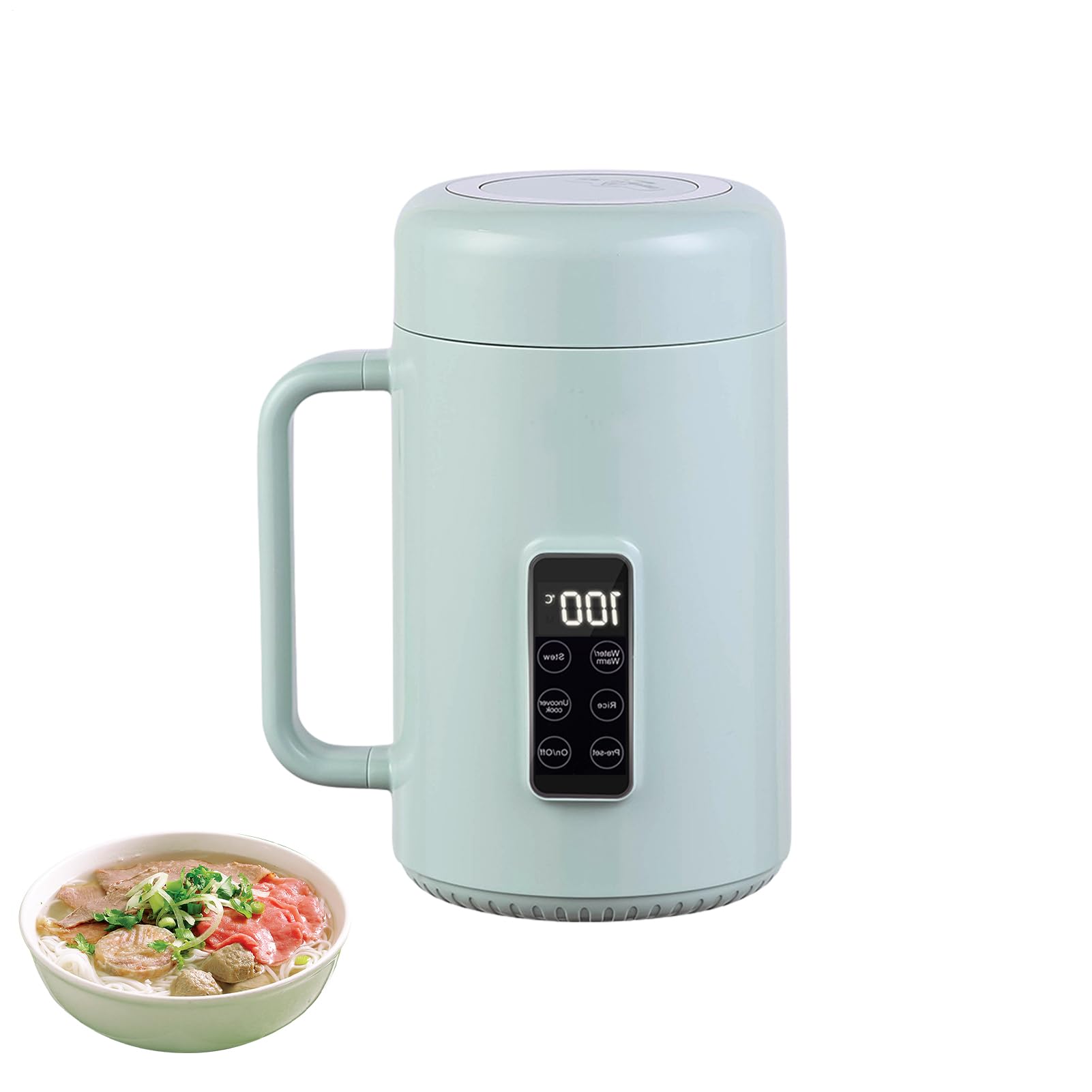 Nudelkocher, elektrischer Heißkochtopf, tragbar, 1000 ml | schnelle Antihaftbeschichtung für Nudeln, 500 W, für Pfanne, Nudeln, Shabu, , Suppe, Ei