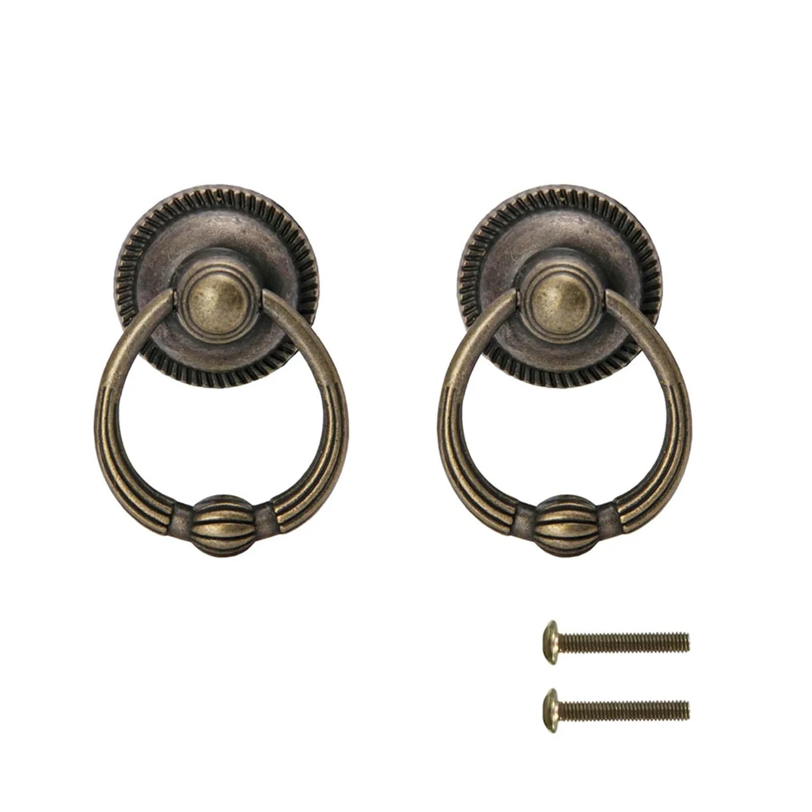 Ozlcua Antique Bronze4pcs Retro Door Handle 2Pcs Antique Bronze Cabinet Door Pulls Handle Vintage Doors Knobs For Furniture Cupboard Wardrobe Closet
