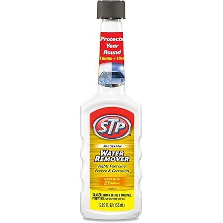 Water Remover, Bottled All Season Fuel Cleaner for Cars and Trucks, 5.25 Oz, STP