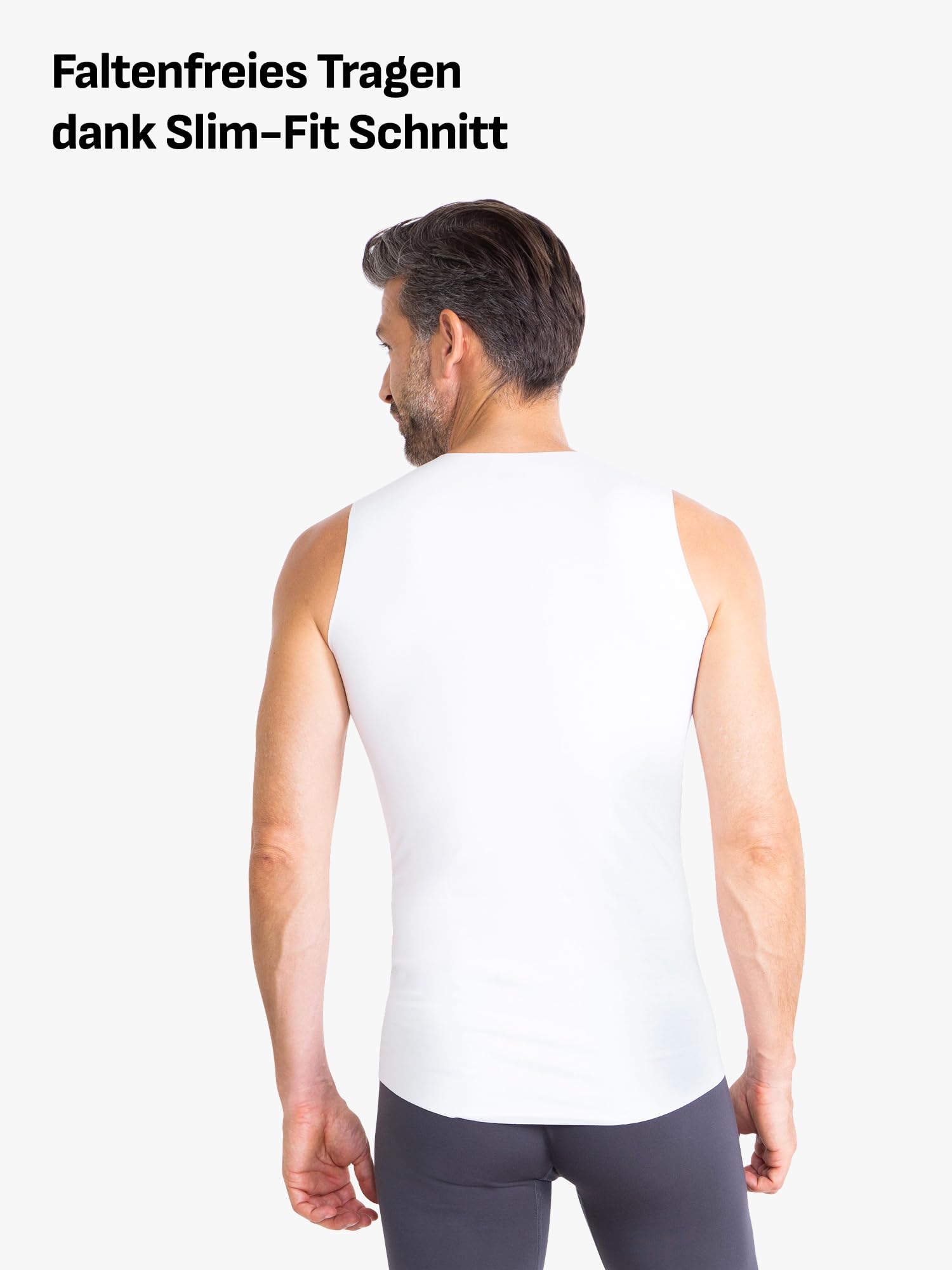 FINN Clean-Cut - Camiseta interior para hombre, sin mangas, cuello en V, invisible, con acabado de corte láser, sin costuras, de modal original de Lenzing