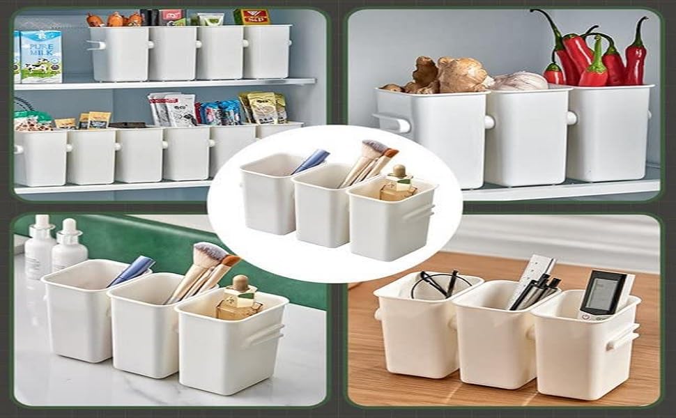 Image of Rubber Fridge Side Door Organizer Refrigerator Side Door Bins Kitchen Fridge Food Organizer Bin Home Organizer Case For Vegetables Fruit Set Of (5)