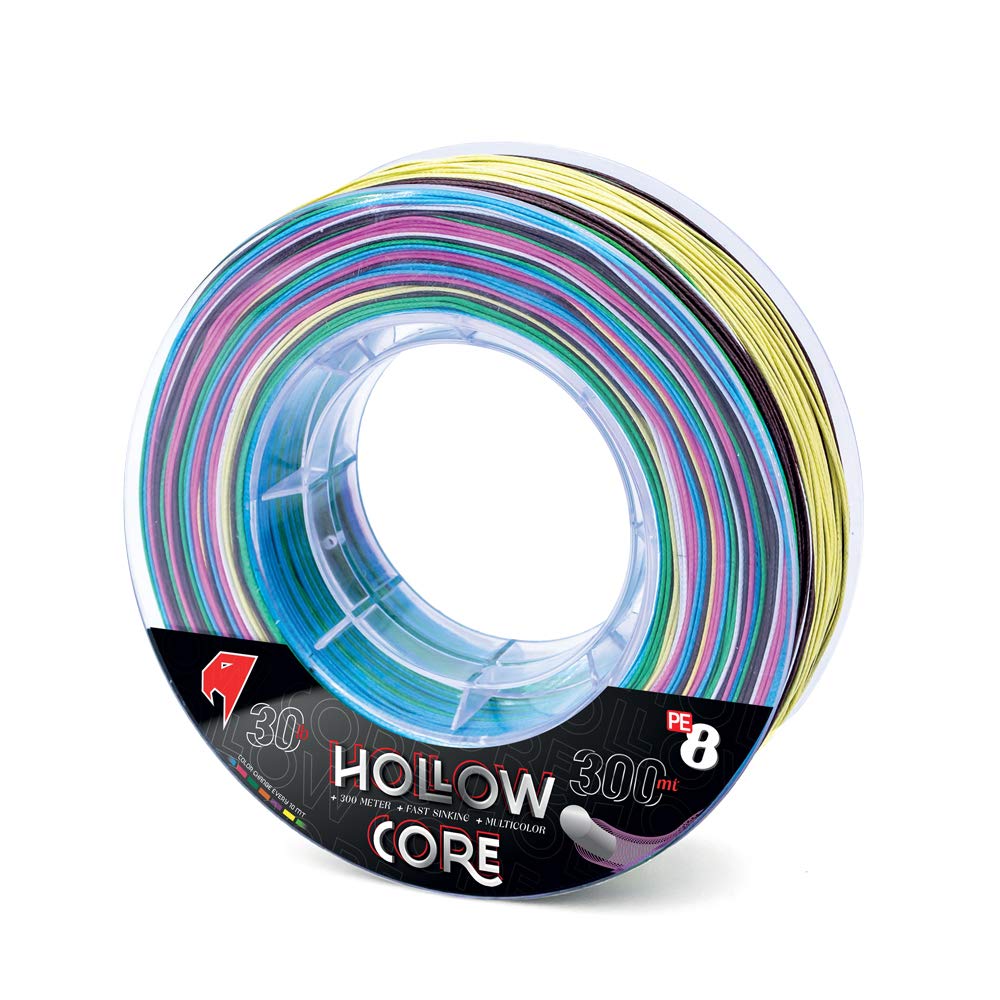 Falcon Hollow Core, Filo da Pesca, Multicolore, 0,76 mm X 300 mt